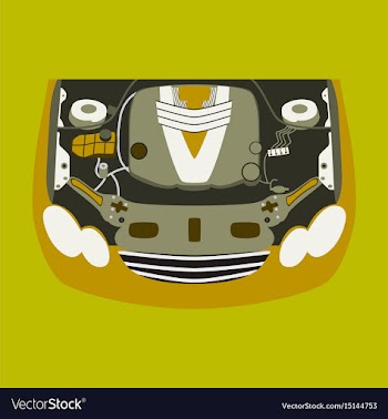 Car motor vector image