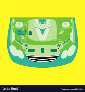 Car motor vector image