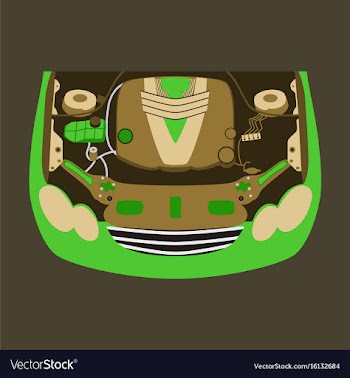 Car motor vector image