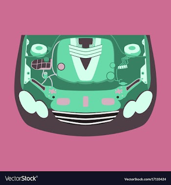 Car motor vector image