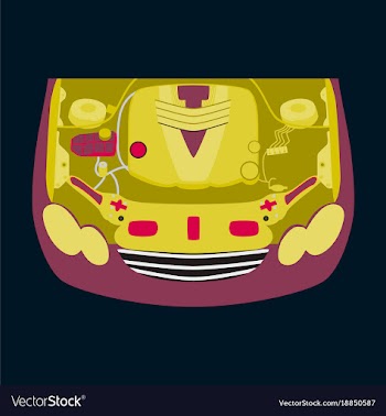 Car motor vector image
