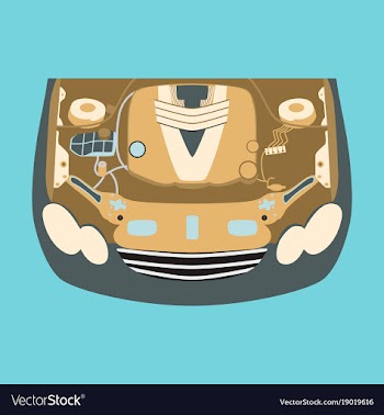 Car motor vector image