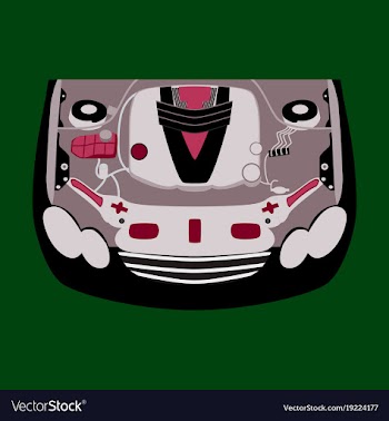 Car motor vector image