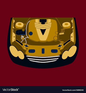 Car motor vector image
