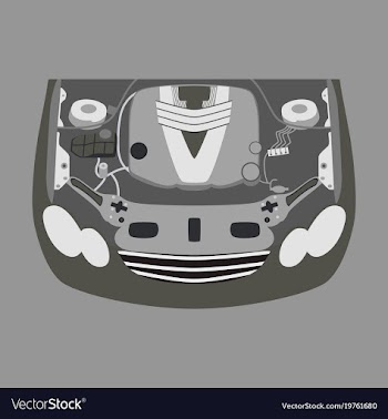Car motor vector image
