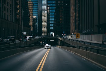 Car on Asphalt Road