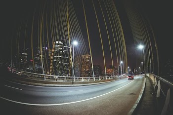 car on bridge