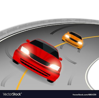 Car on road vector image