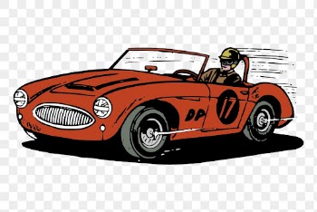Car racing png sticker vintage | Free PNG - rawpixel