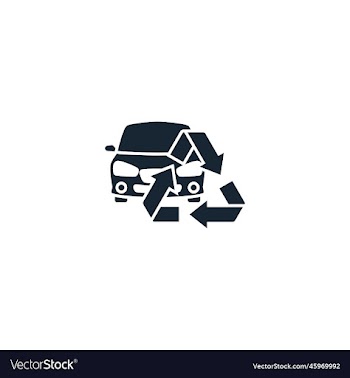 car recycling creative icon from recycling icons