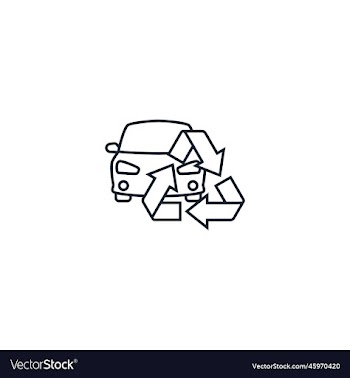 car recycling creative icon from recycling icons
