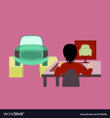 Car service computer diagnostics vector image