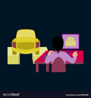 Car service computer diagnostics vector image