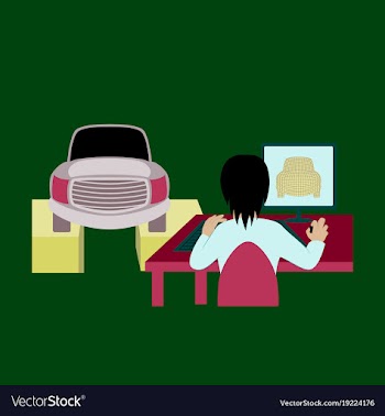Car service computer diagnostics vector image