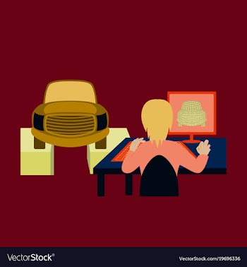 Car service computer diagnostics vector image