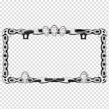 Car Skull Frames Chrome plating Skeleton, car transparent background PNG clipart