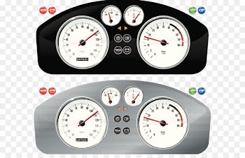 Car Speedometer Dashboard Illustration - Metal texture dashboard 
