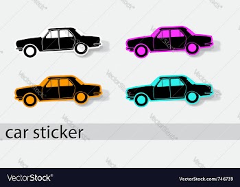  					Car stiker icons vector image														