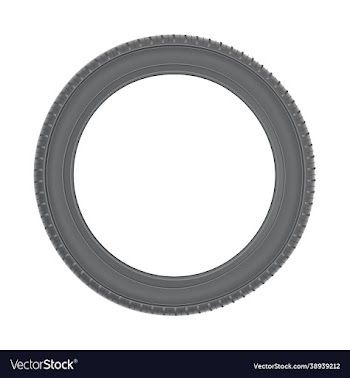car tire blank for texts and logotypes