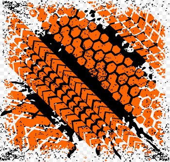 Car Tire Tread Skid mark - Vector tire tracks 