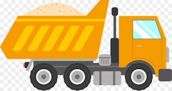 Car Transport Sticker Earthworks - Transported sand trucks 