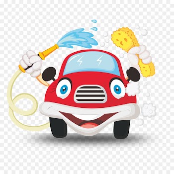 Car wash Cartoon Illustration - Cartoon red car 