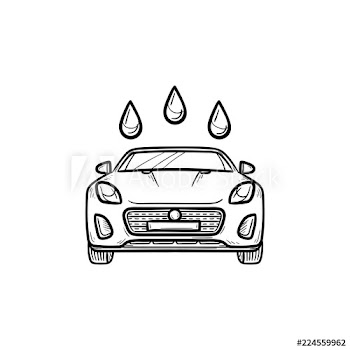 Car wash hand drawn outline doodle icon