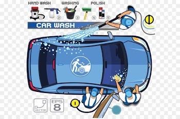 Car wash Motor Vehicle Service Illustration - Car wash beauty work workshop 
