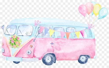 Car Watercolor painting Clip art - Graffiti Bus 