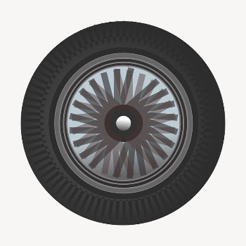Car wheel clipart, illustration vector. | Free Vector - rawpixel
