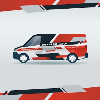 Car wrap design concept Free Vector
