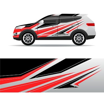 Car wrap design Free Vector