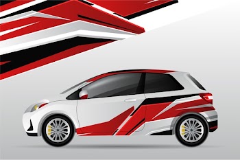 Car wrap design Free Vector