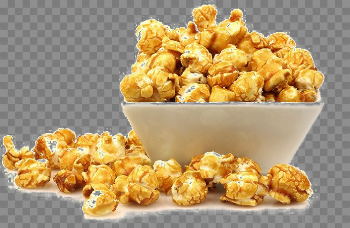Caramel Popcorn PNG Background Image