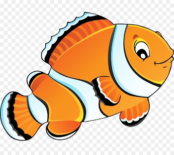 Carassius auratus Cartoon Painting Drawing - Cute cartoon painted orange goldfish 