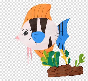 Carassius auratus Tropical fish , Hand painted seaweed Tropical fish transparent background PNG clipart
