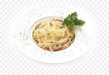 Carbonara Spaghetti aglio e olio Spaghetti alla puttanesca Spaghetti alle vongole Al dente - bacon 