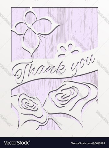 Card design thank you with roses vector image
