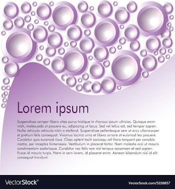Card for text with circles on a purple background vector image