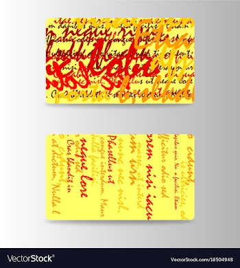 Card print templates personal visiting card with vector image