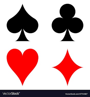 Card suits symbol of playing card suit vector image