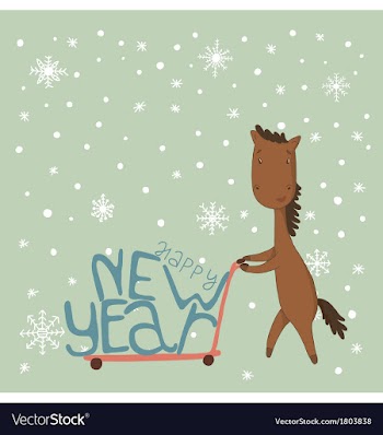 Card with a horse vector image