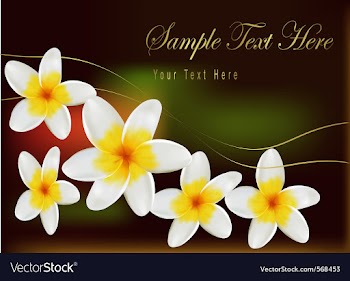  					Card with beautiful flowers on green background vector image														