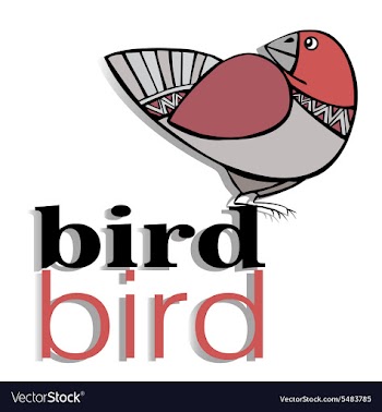 Card with bird and text vector image