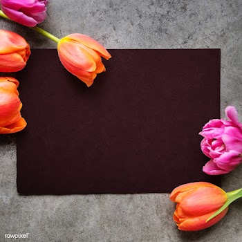 Card with flowers | Free stock psd mockup - 1209989