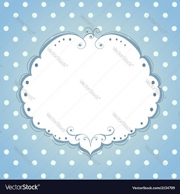  					Card with frame and polka dot background vector image														