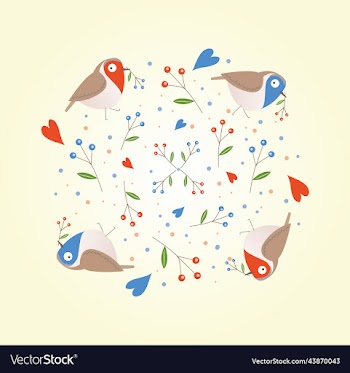 card with hand drawn cute magpie with pomegranate