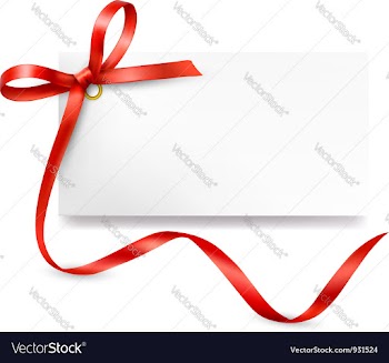  					Card with red bow and ribbon vector&nbsp;image														