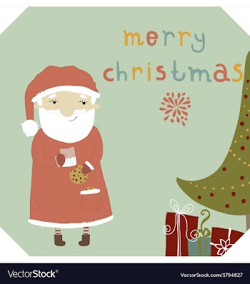 Card with Santa Claus vector image