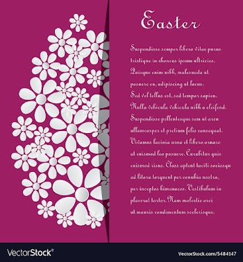 Card with text and eggs for Easter vector image